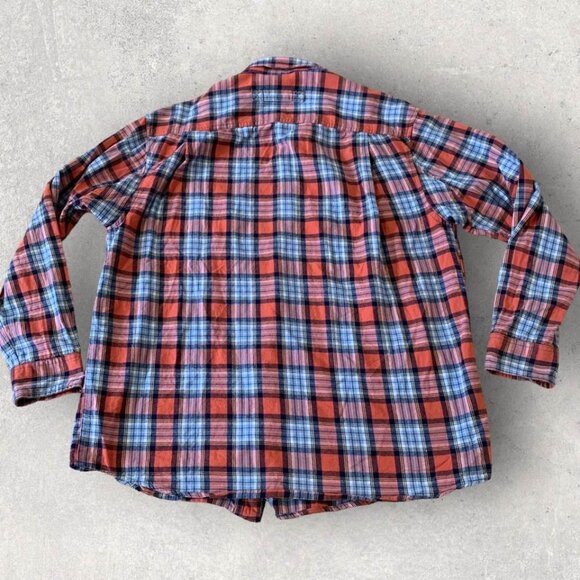 Duluth Trading Flannel Shirt Men’s Size Large Cotton Red Plaid Outdoor Casual - Picture 5 of 5